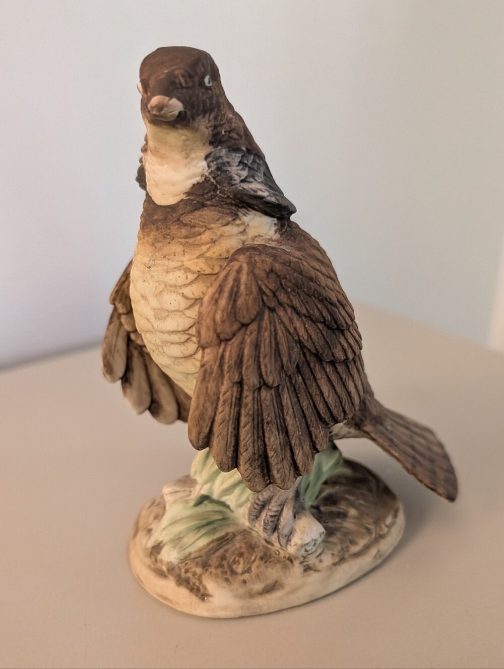 Vintage Lefton China Hand Painted Ruffed Grouse Bird Figurine